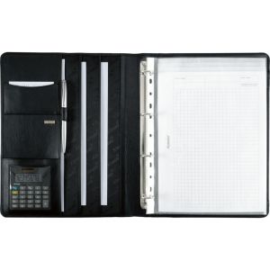 Alassio 30058-1 Ringbuchmappe A4 CREMONA III Leder schwarz