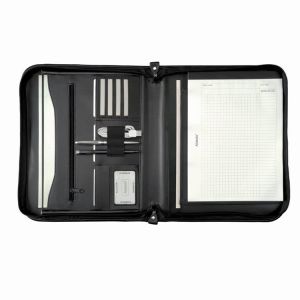 Alassio 30142 Reißverschlussmappe VERNAZZA Lederimitat schwarz