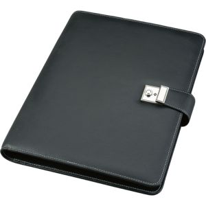 Alassio 31514 Dokumentenmappe A4 mit Schloss Lederimitat schwarz