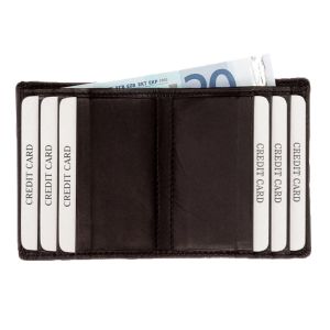 Alassio 42046 Kreditkartenetui Leder schwarz