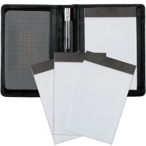 Alassio 430651009-3 Notizblock-Etui MONZA mit drei Zusatzblöcken Leder schwarz