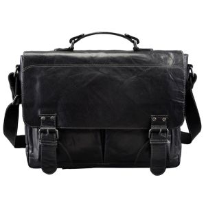 Pride and Soul 47505 Business Bag XL Umhängetasche Baggie Bag Leder Dark Charcoal